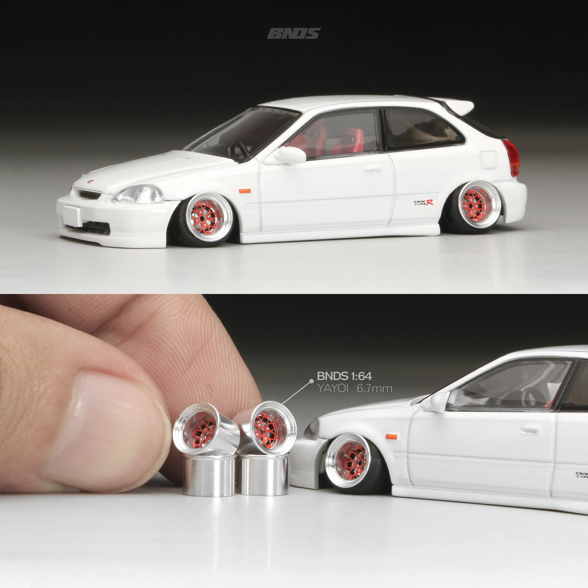 Color: Yellow, Ships From: CHINA - 1/64 Alloy Wheels With Rubber Tires By BNDS 64053/64088 Assembly Rims Modified Parts for Model Car Refitted VIP Style
