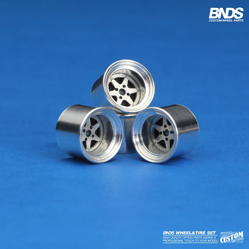 Color: Yellow, Ships From: CHINA - 1/64 Alloy Wheels With Rubber Tires By BNDS 64053/64088 Assembly Rims Modified Parts for Model Car Refitted VIP Style