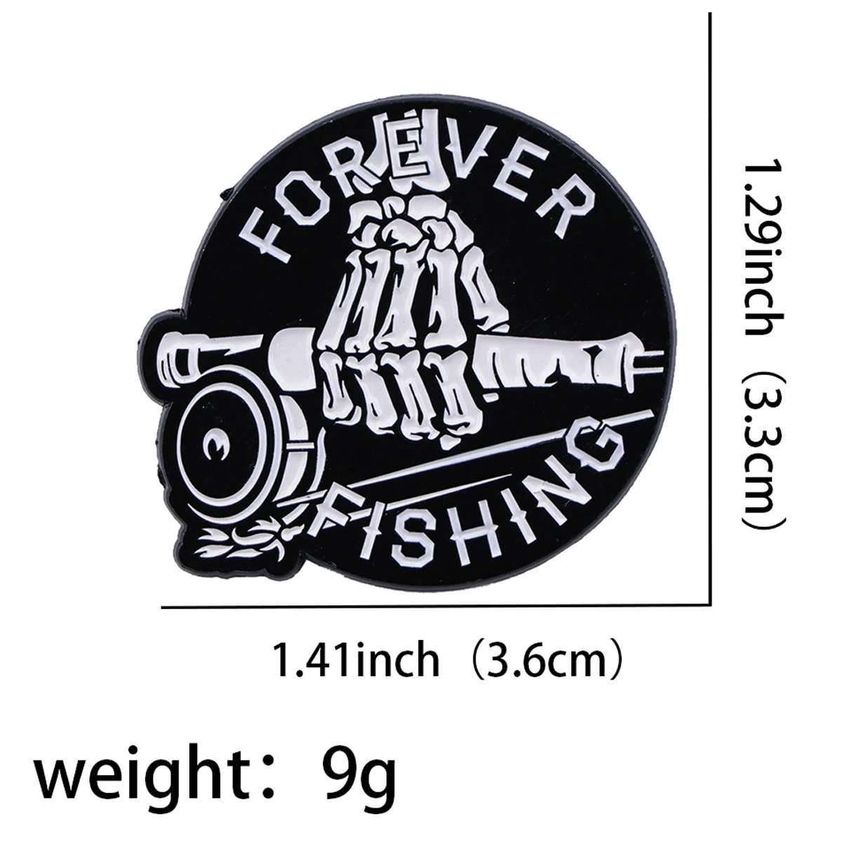 Fishing Enamel Pin Skeleton Brooch Pines Lapel Pins Badge on Backpack Clothing Accessories Punk Jewelry Friends Gifts
