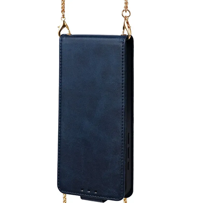 Color: Dark Blue, Compatibility by Model: Galaxy A35 - Leather Phone Case for SAMSUNG Galaxy A05 A06 A16 A15 A36 A56 A26 5G Crossbody Wallet Case Flip Mirror Cover with Long Lanyard