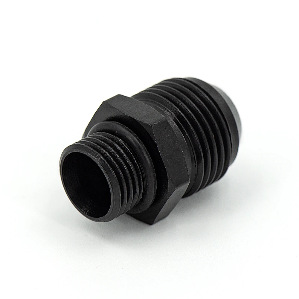Color: Yellow - Aluminum Straight Adapter Oil Cooler Fitting AN10 To M16*1.5, AN10 To M18*1.5,AN8 AN10 To M12*1.25