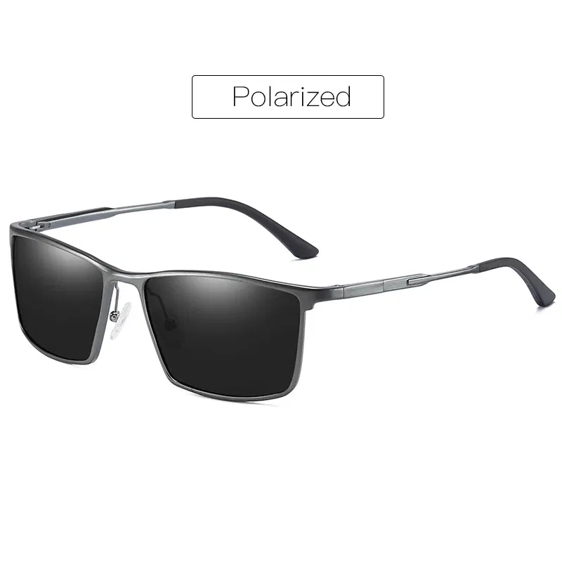 Lenses Color: green, Frame Color: Red - Men's sunglasses myopia with diopter polarized prescription glasses UC400 retro anti-glare driving goggles square black shades