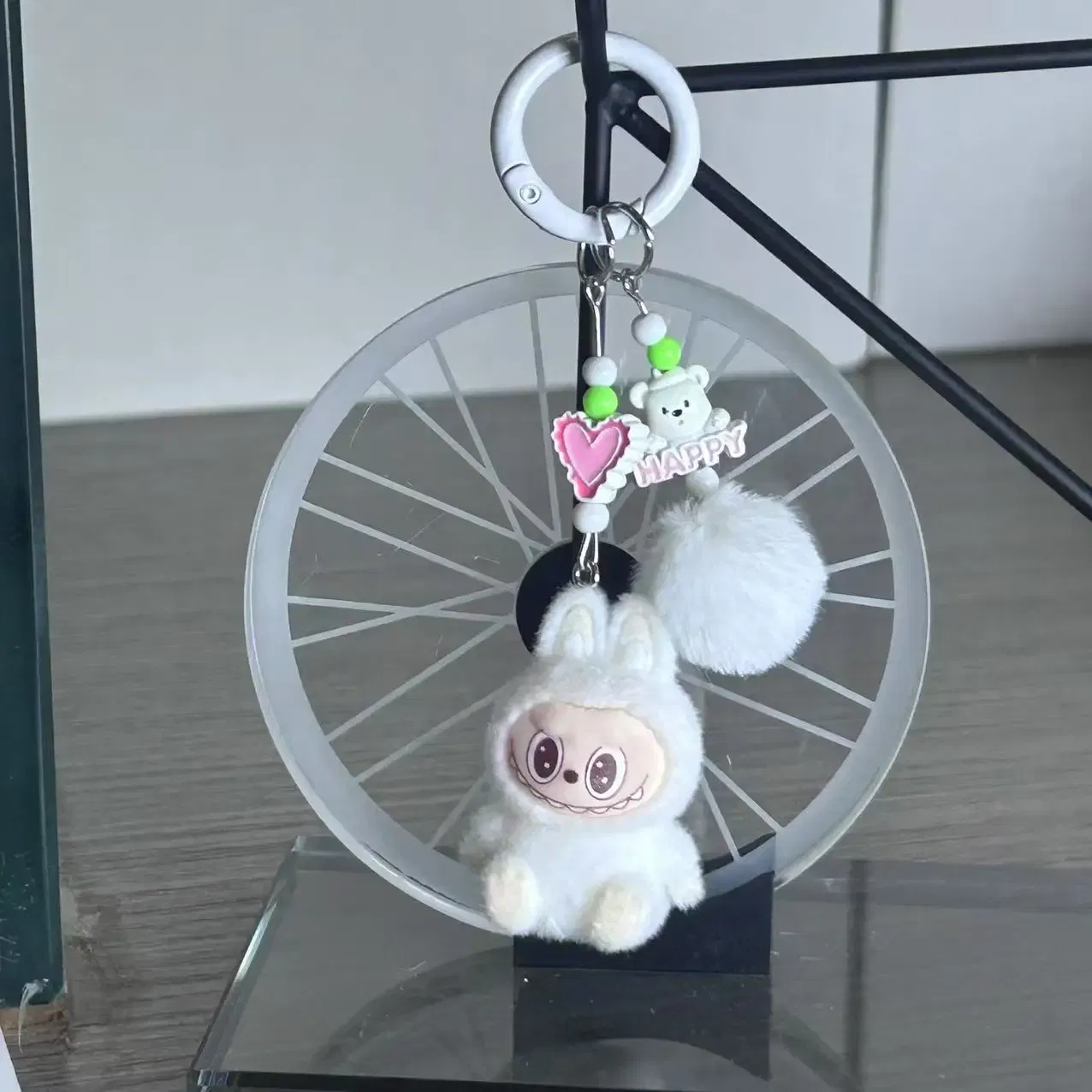 Color: Yellow, Ships From: CHINA - Mini cloth keychain kawaii three-dimensional cartoon creative car phone pendant bag hanging children's day gift