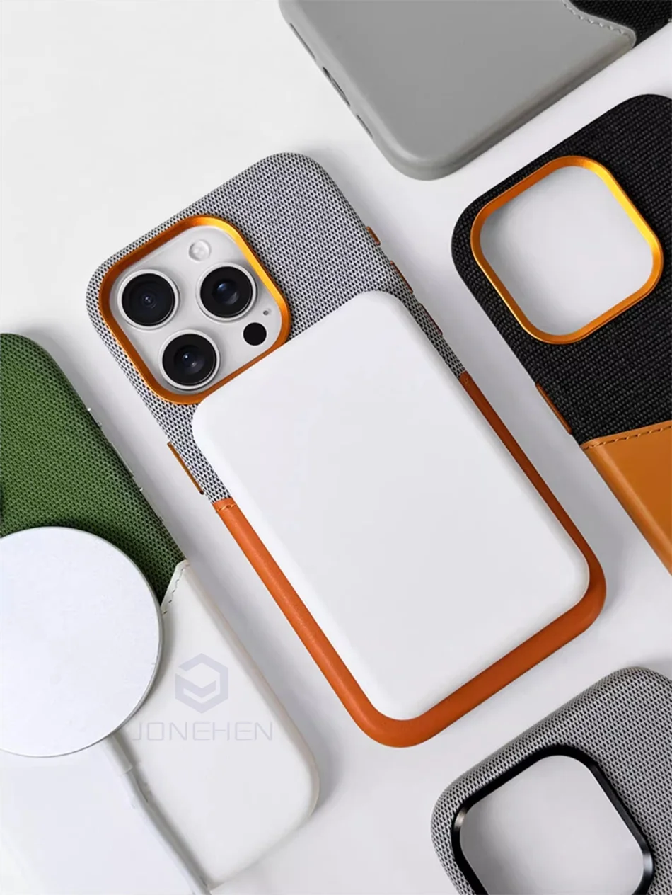 Color: Brown, Material: TPU - For Magsafe Card Holder Leather Case For iPhone 16 15 13 12 17 Pro Max 14 Plus Pocket Wireless Charge Alloy Lens Magnetic Cover