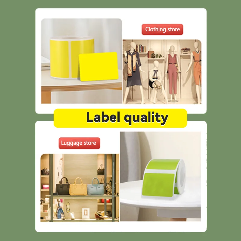 Color: pink - NIIMBOT B21/B203/B3S label machine printing paper color label waterproof, oil resistant, tear resistant label