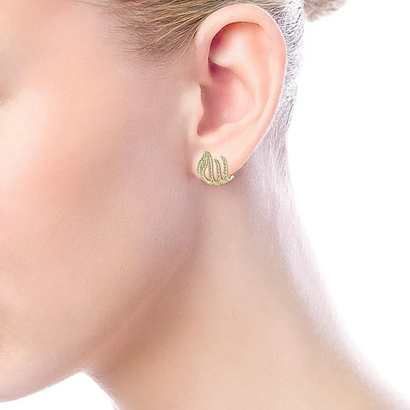 New Style Diamond Plated Metal Earrings