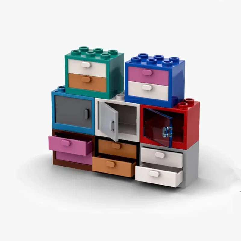 Color: Pink, Ships From: CHINA - CUPBOARD 2X3X2,DOOR 3X2,DRAWER Compatible 92410 4532 4533 30125 35245 4536 Self-Locking Bricks Building Blocks Toys Accessories
