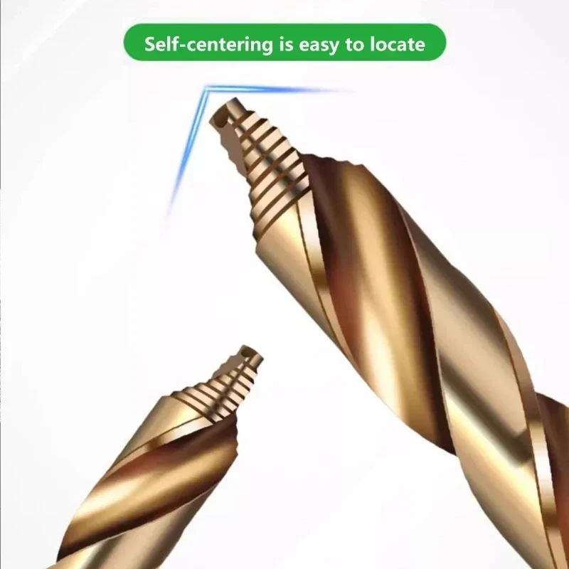Color: Gold, Hole Diameter: 10mm, Shank Shape: Round - Drill Bit Set Twist Drill Bit Straight HSS Drill Bit for Drilling Hard Metal Stainless Steel Cast Iron