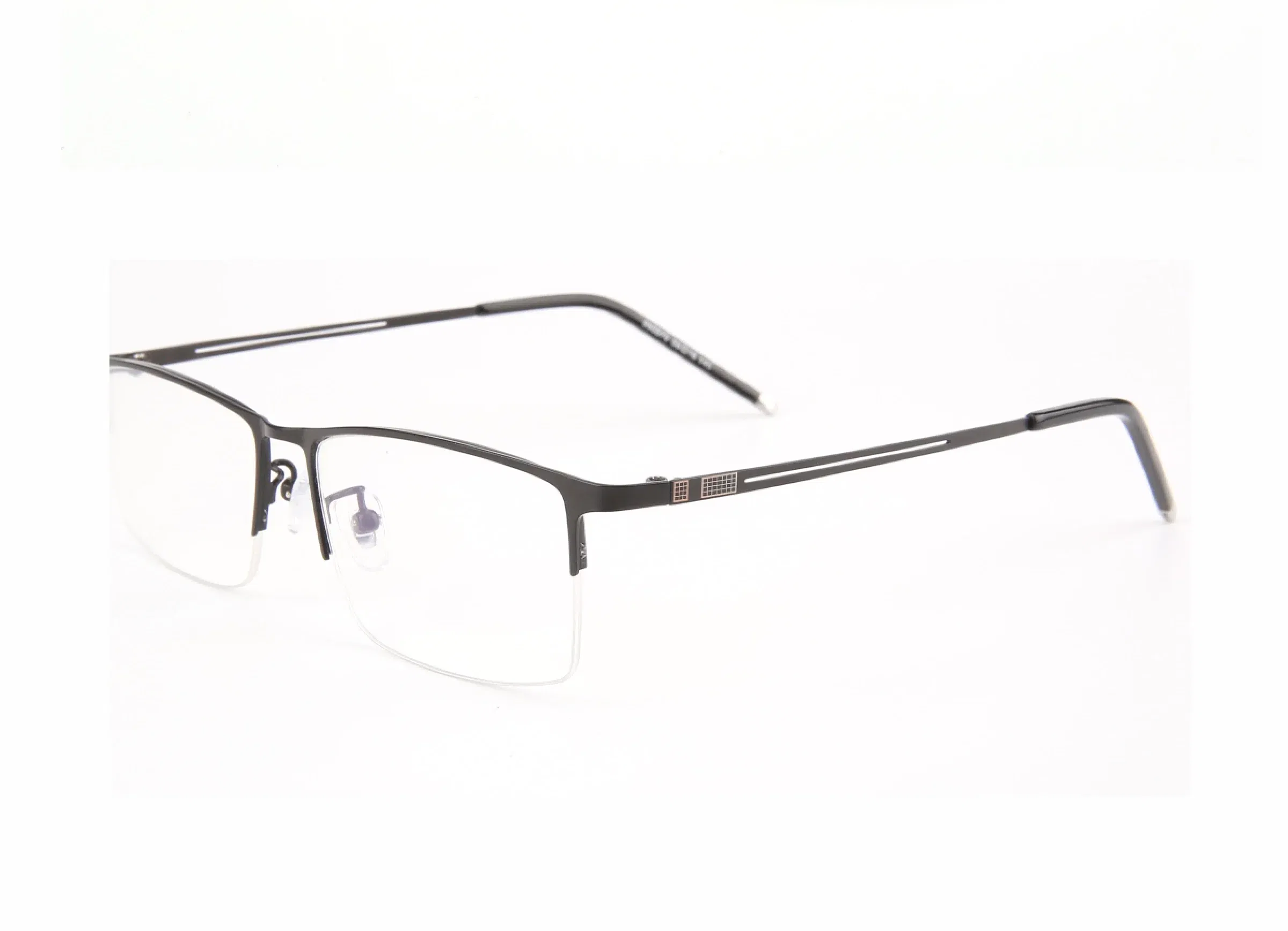 Frame Color: Khaki, Eye Prescription: +375 - Sun Photochromic Finished Myopia Glasses Women Men Metal Half Frame Chameleon Short-sight Eyewear0 -0.5 -0.75 -1.0 To -6.0
