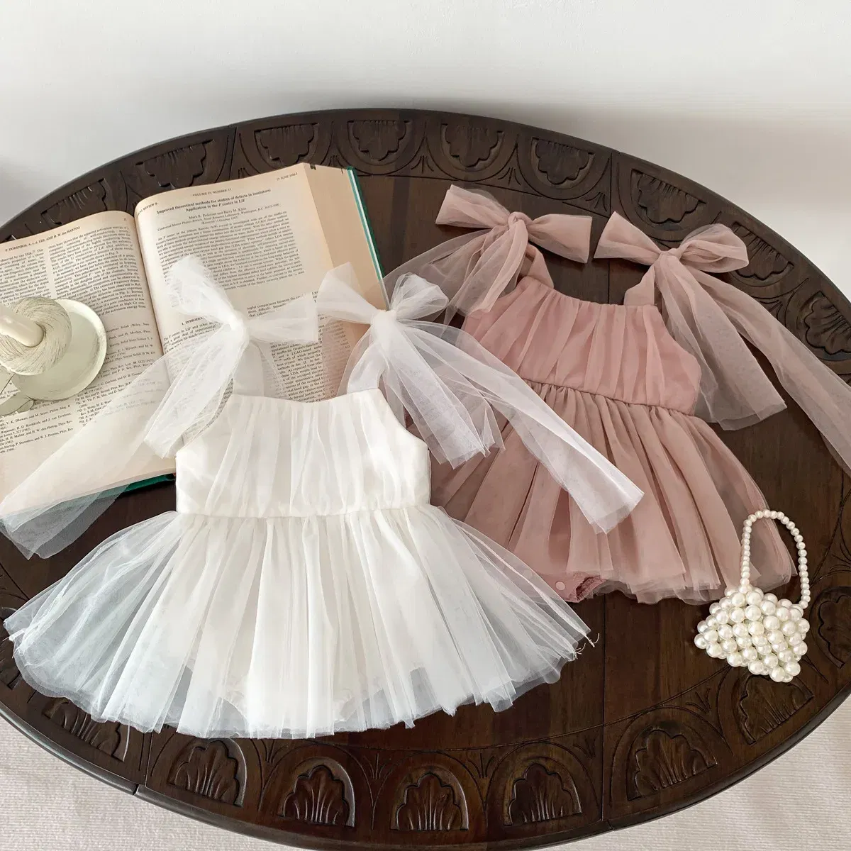 Color: Beige, Kid Size: 4m - 2024 Summer Baby Clothes Infant Girls Party Dress Lace Bodysuits & One-pieces 100-day Photo Dress Baby Photograph Clothing