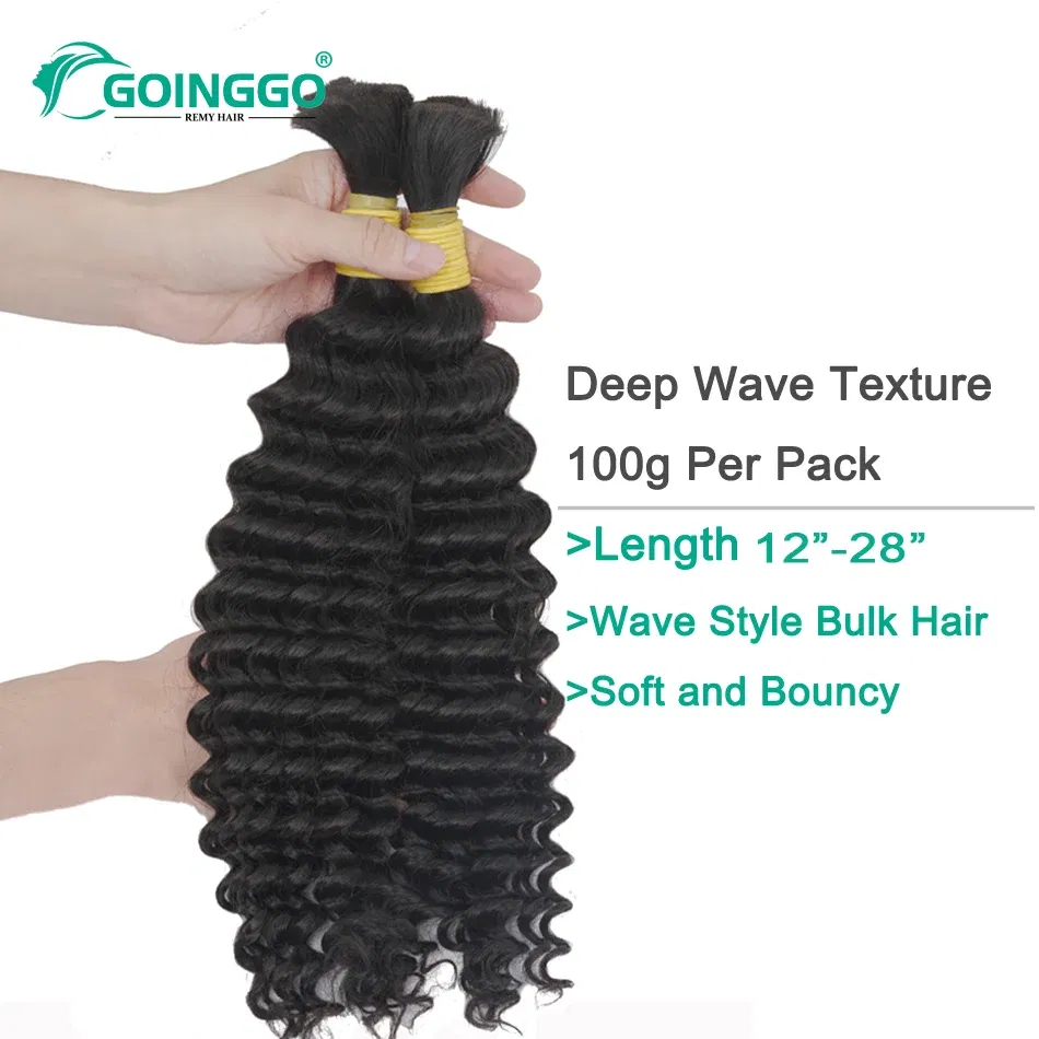 Color: 4/30HL, Stretched Length: 14inches - Pre-Colored Brazilian Deep Wave Bulk Human Hair No Weft Remy Bulk Human Hair 14 To 28 Inch Bulk Hair Extension Crochet Braids