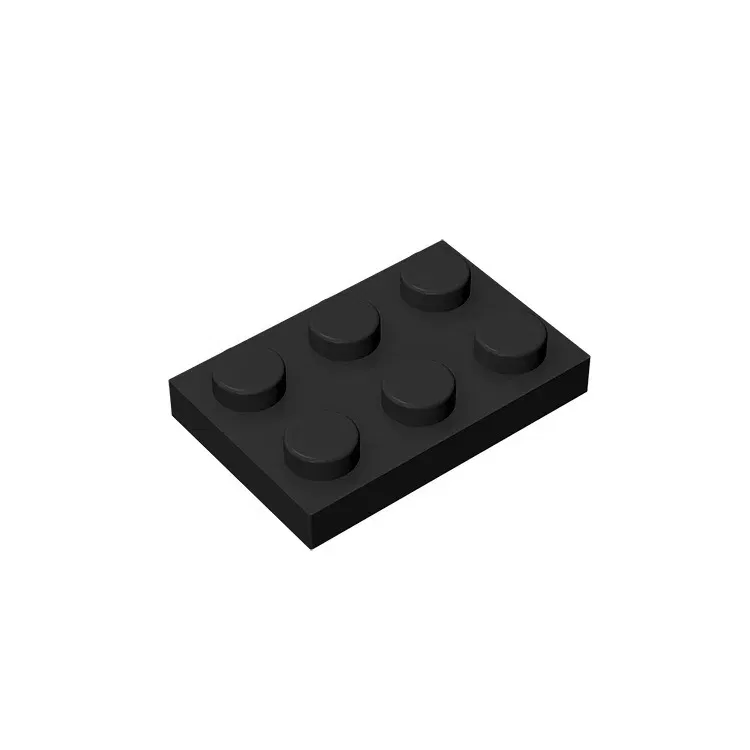 Color: Dark Khaki - Educational Assemblage GOBRICKS Plate 2 x 3 compatible with lego 3021 pieces of children's toys building block Particles Plate