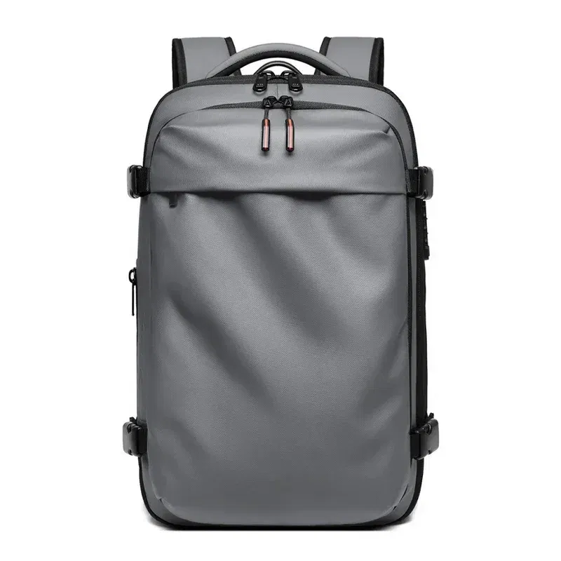 Color: Blue - Men Travel Backpack vacuum compression Laptop Backpack 17 inch Extended Large Capacity school Backpack Hiking Business backpack