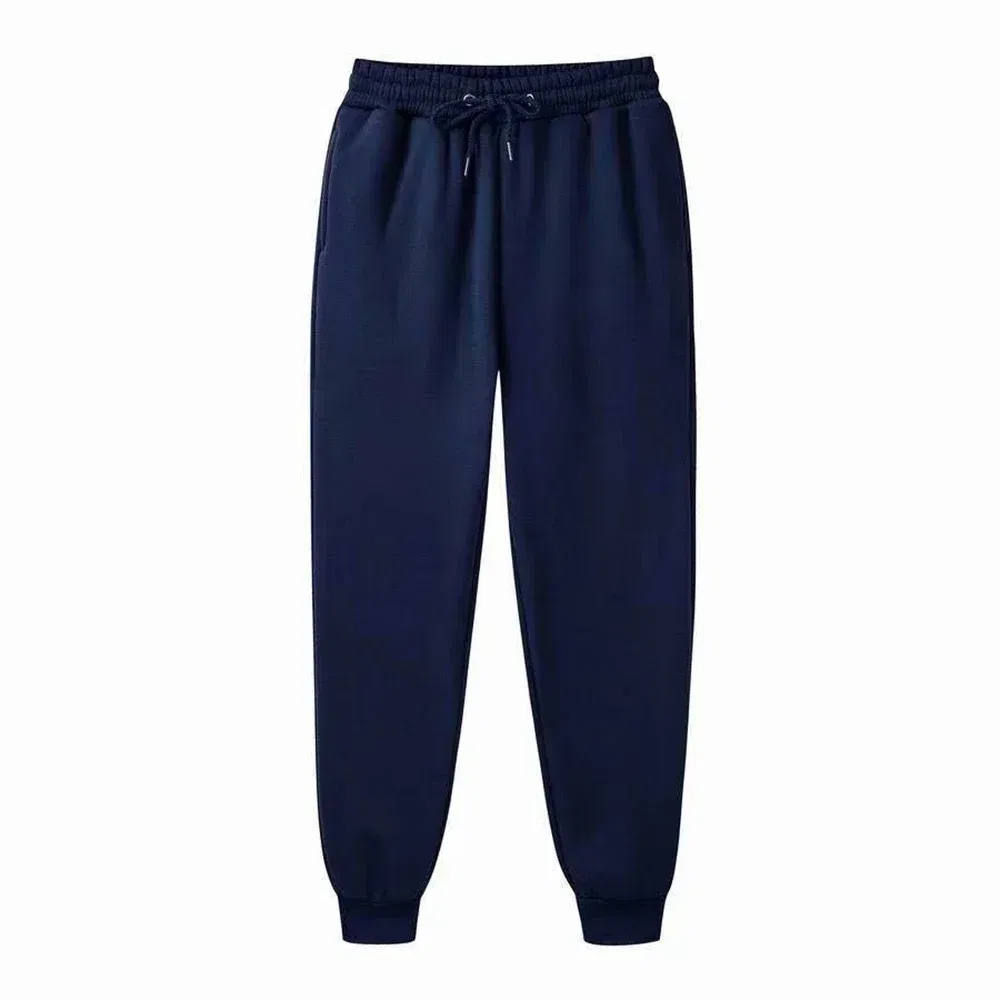 Color: Beige, Size: XXL - Men's Casual Sweatpants Fleece Sports Pants Unisex Fashion Solid Loose Trousers Streetwear Autumn Winter Jogging Fitness Pants