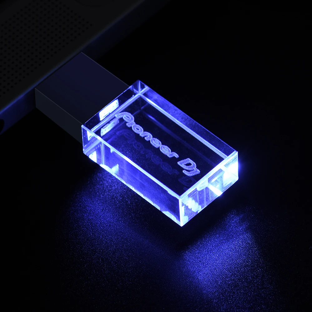 Color: green, Capacity: 128 GB - JASTER Pioneer DJ Crystal USB Flash Drive 128GB High Speed Memory Stick 64GB Silver Lid Pendrive 32GB Real Capacity U Disk 16GB