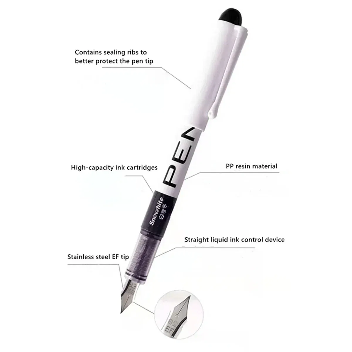 Color: Lavender - 0.5mm F /0.38mm EF Extra Fine Nib Disposable Classic Fountain Pens For Writing For Student Office Painting & Creative Projects