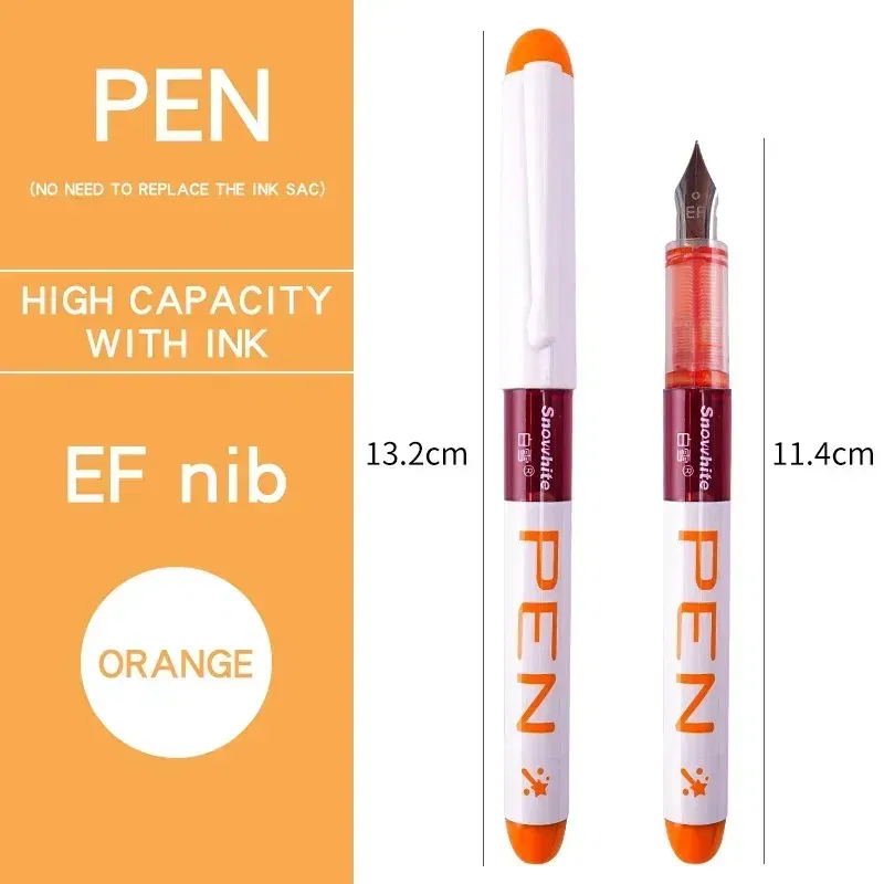 Color: Lavender - 0.5mm F /0.38mm EF Extra Fine Nib Disposable Classic Fountain Pens For Writing For Student Office Painting & Creative Projects