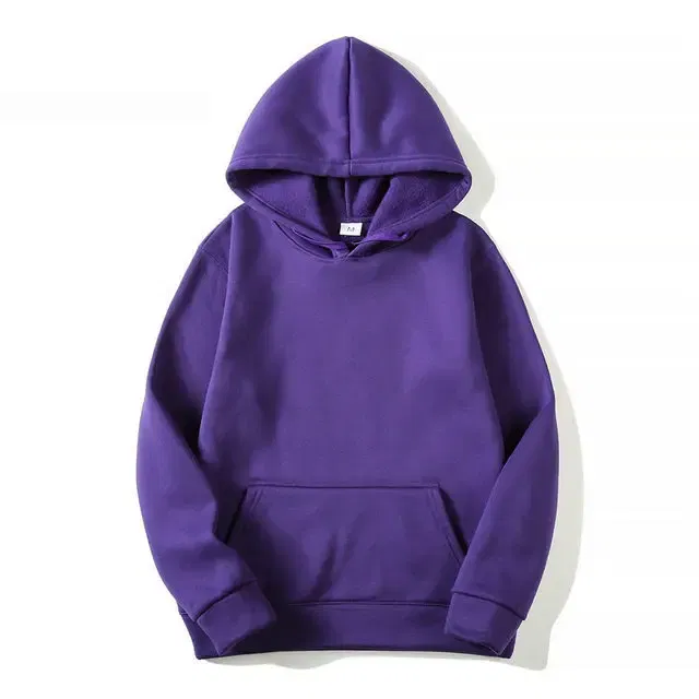 Color: PURPLE, Size: XXXL - Plain Sublimation Fleece Hoodies Bulk Wholesale Pullover Men Hooded Sweatshirt Cheap Solid Hoodie For Man Sudaderas Para Hombre