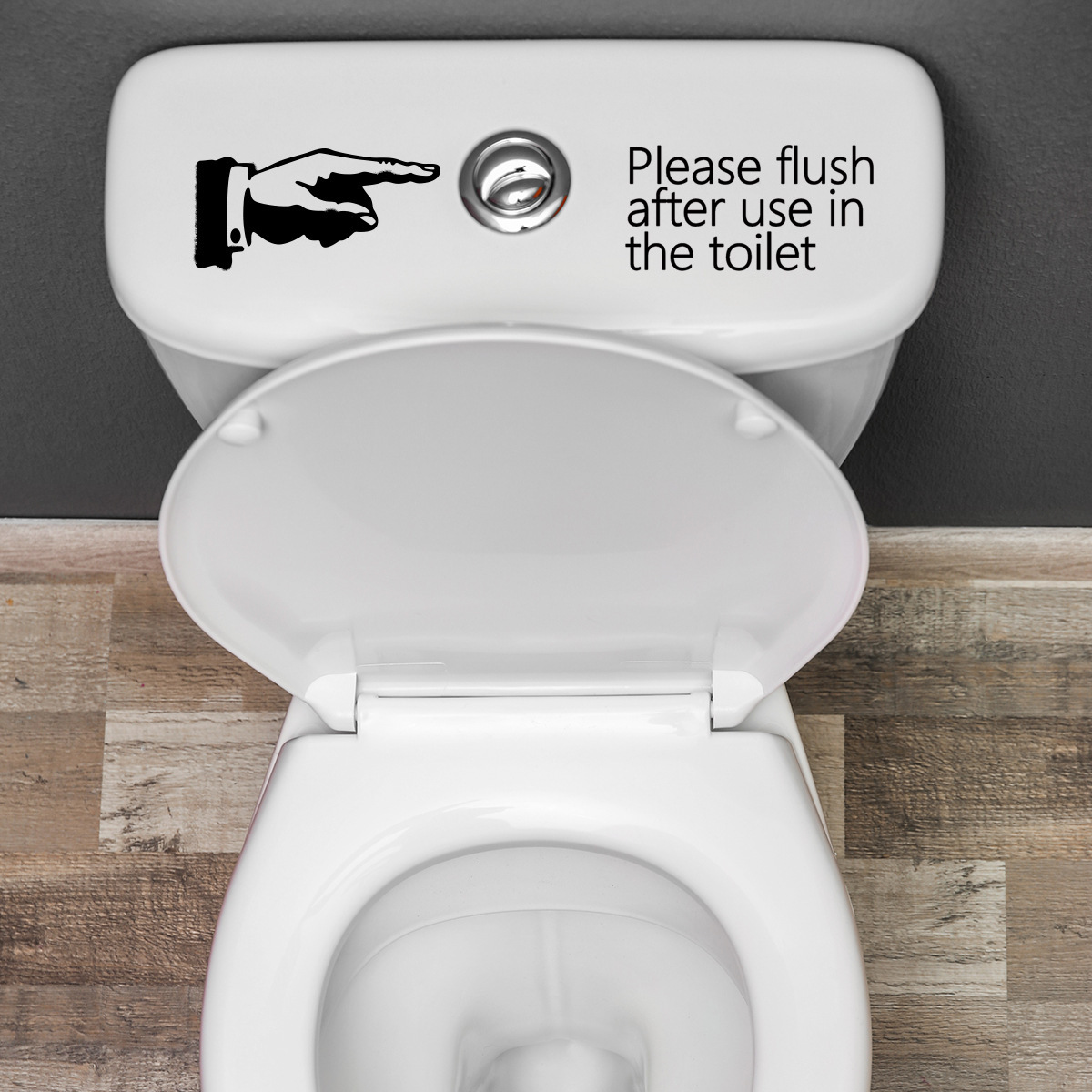 Fashion Home Decoration Toilet Stickers Creative Bathroom Stickers Push This Button Notes Waterproof Decor Paste 2025 Christmas