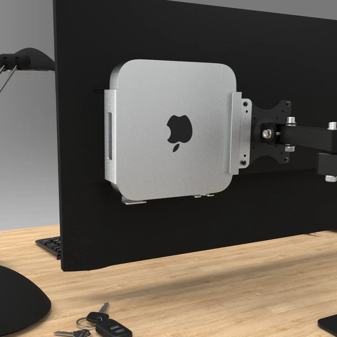 Color: WHITE, Ships From: CHINA - Hang Macmini behind the monitor support monut Macmini under desk vesa extension