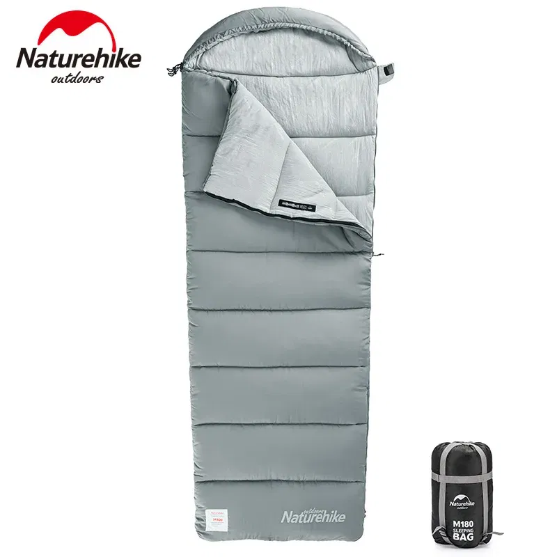 Color: Dark Grey, Ships From: CN - Naturehike Winter Sleeping Bag M400 Ultralight Envelope Sleeping Bag Cotton Spliced Sleeping Bag Washable Outdoor Camping
