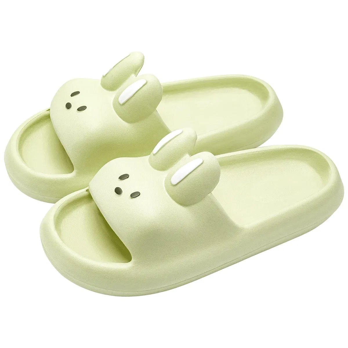 Color: green, Shoe Size: 40 - Pillow Rabbit Slippers for Women and Men | House Slides Shower Sandals | Extremely Comfy | Cushioned Thick Sole