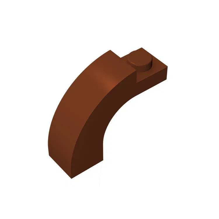 Color: Burgundy - MOC PARTS GDS-719 BRICK W. BOW 1X1X2 compatible with lego 6005 92903 children's toys Assembles Building Blocks Technical