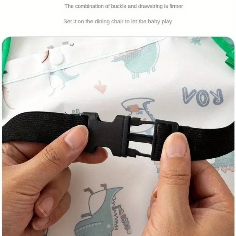 Color: Pink - MOOZ Waterproof Eating Smock Infant Toddler Baby Cartoon Long Sleeve Art Apron Feeding Bib for Boys Girls Soft Baby Bibs Clothes