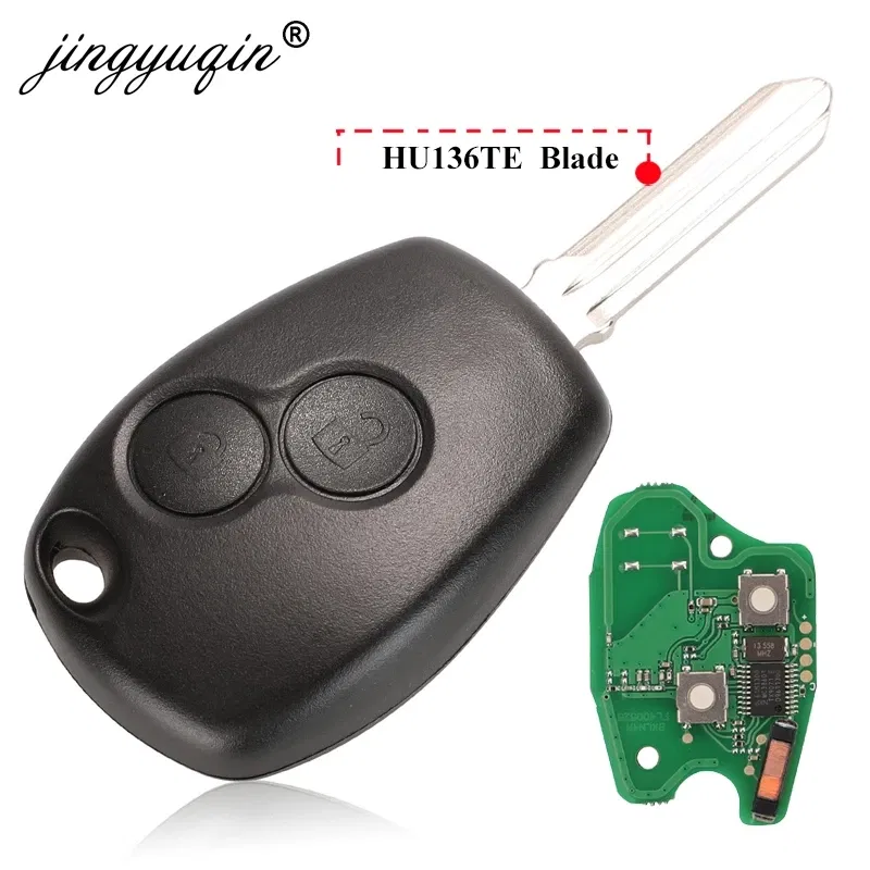 Color: Orange, Number of Buttons: 3 Buttons - jingyuqin 2BTN Remote Key For Renault Duster Modus Clio 3 Twingo DACIA Logan Sandero Kangoo 433MHz PCF7946 PCF7947 pcf7952E Chip
