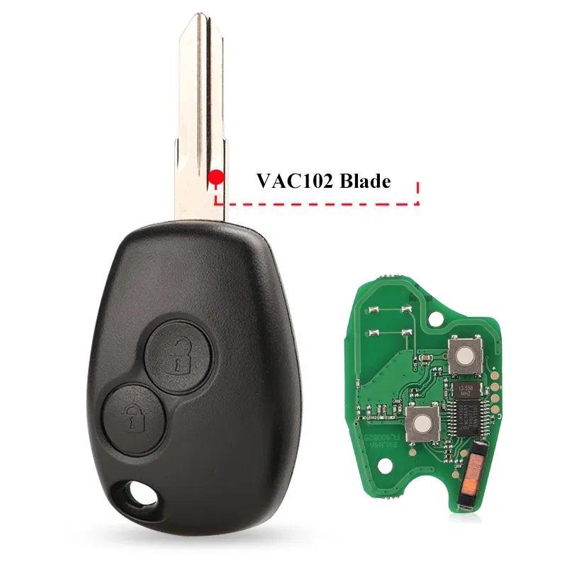 Color: Orange, Number of Buttons: 3 Buttons - jingyuqin 2BTN Remote Key For Renault Duster Modus Clio 3 Twingo DACIA Logan Sandero Kangoo 433MHz PCF7946 PCF7947 pcf7952E Chip