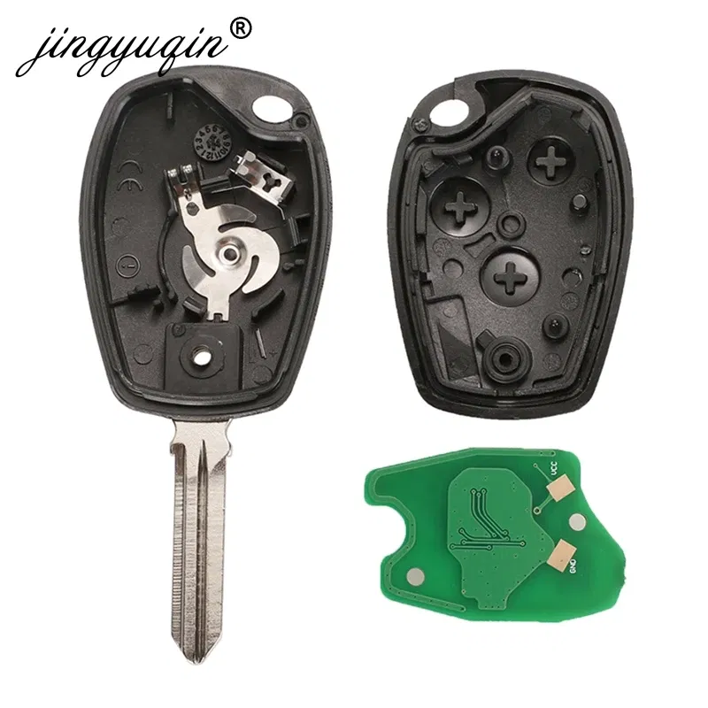 Color: Orange, Number of Buttons: 3 Buttons - jingyuqin 2BTN Remote Key For Renault Duster Modus Clio 3 Twingo DACIA Logan Sandero Kangoo 433MHz PCF7946 PCF7947 pcf7952E Chip