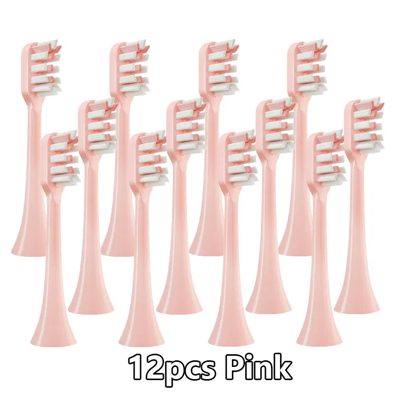 Color: Blue - 12pcs for SOOCAS X3/X3U/X5 Replacement Toothbrush Heads Clean Tooth Brush Heads Sonic Electric Toothbrush Soft Bristle Nozzles