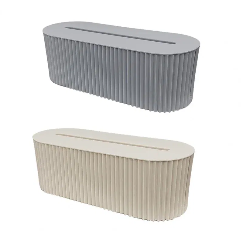 Color: light yellow - Nordic Plug Board Storage Box Cable Wire Organizer Case Socket Wireless WiFi Router Bracelet Desktop Data Line Plug Holder Shelf