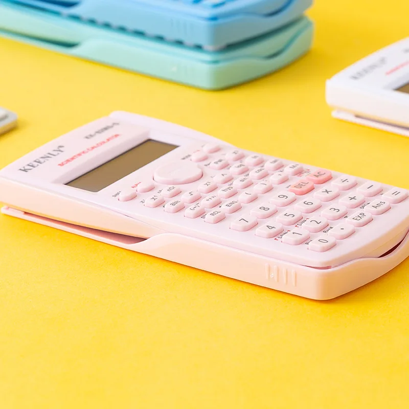 Color: Red - Multifunctional Scientific Calculator Student Simple Portable Big Screen Function Calculator Stationery School Office Supplies