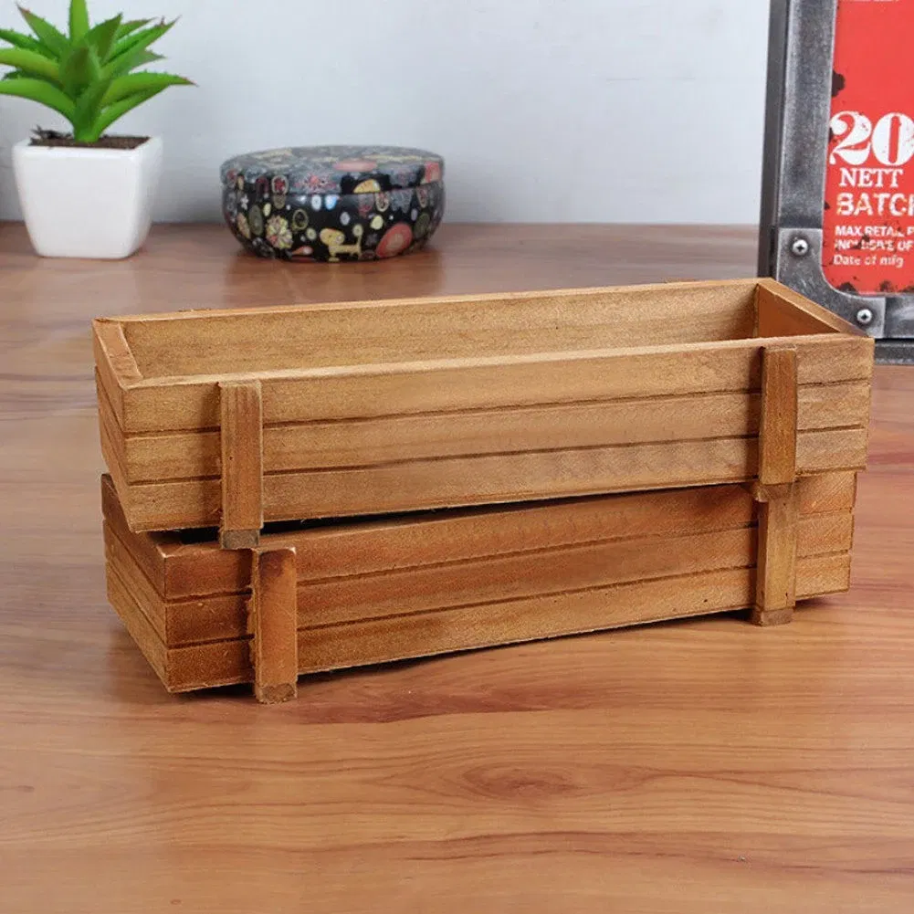 HOT SALES!!!New Arrival Wood Planter Box Garden Yard Rectangle Flower Succulent Container Plant Pot Wholesale Dropshipping