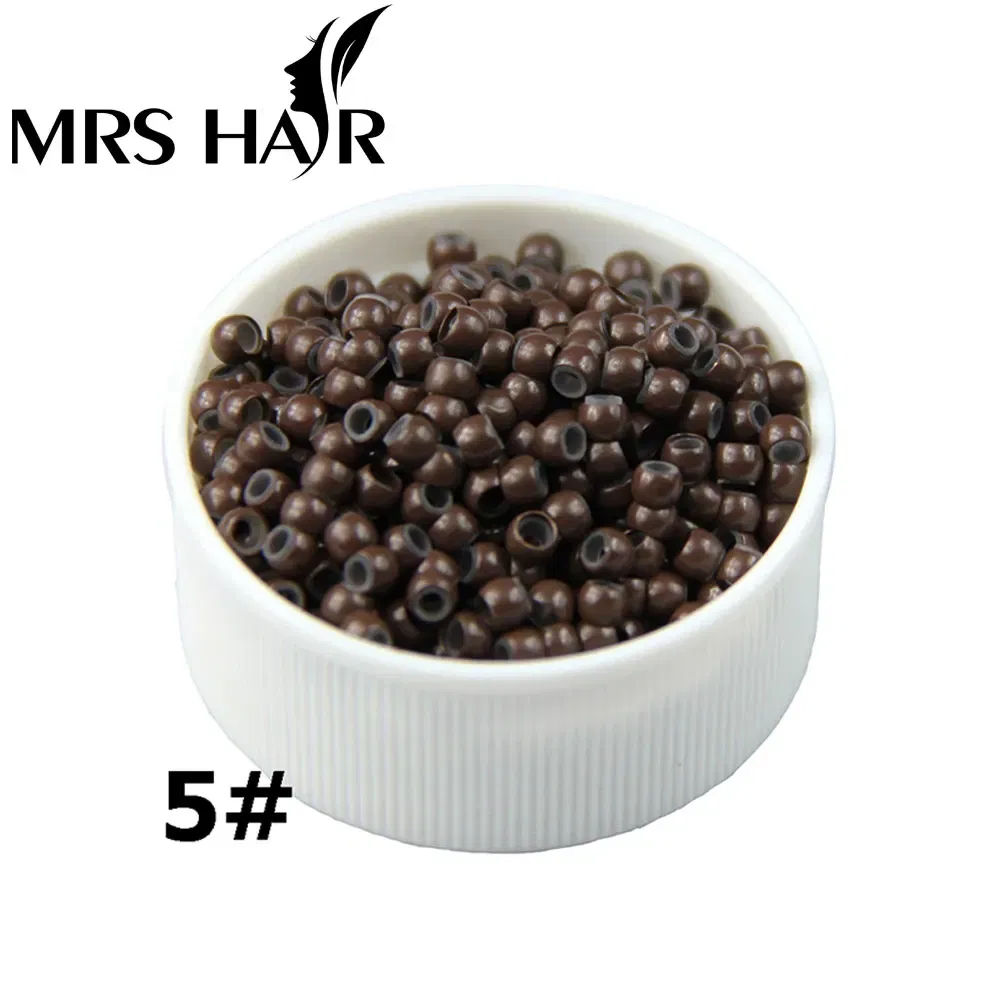 Color: Silver - 500pcs Silicone Hair Beads Nano Ring Micro Beads Fashion Salon Hairstylist Dreadlock Hair Extension Tools 8 Colors