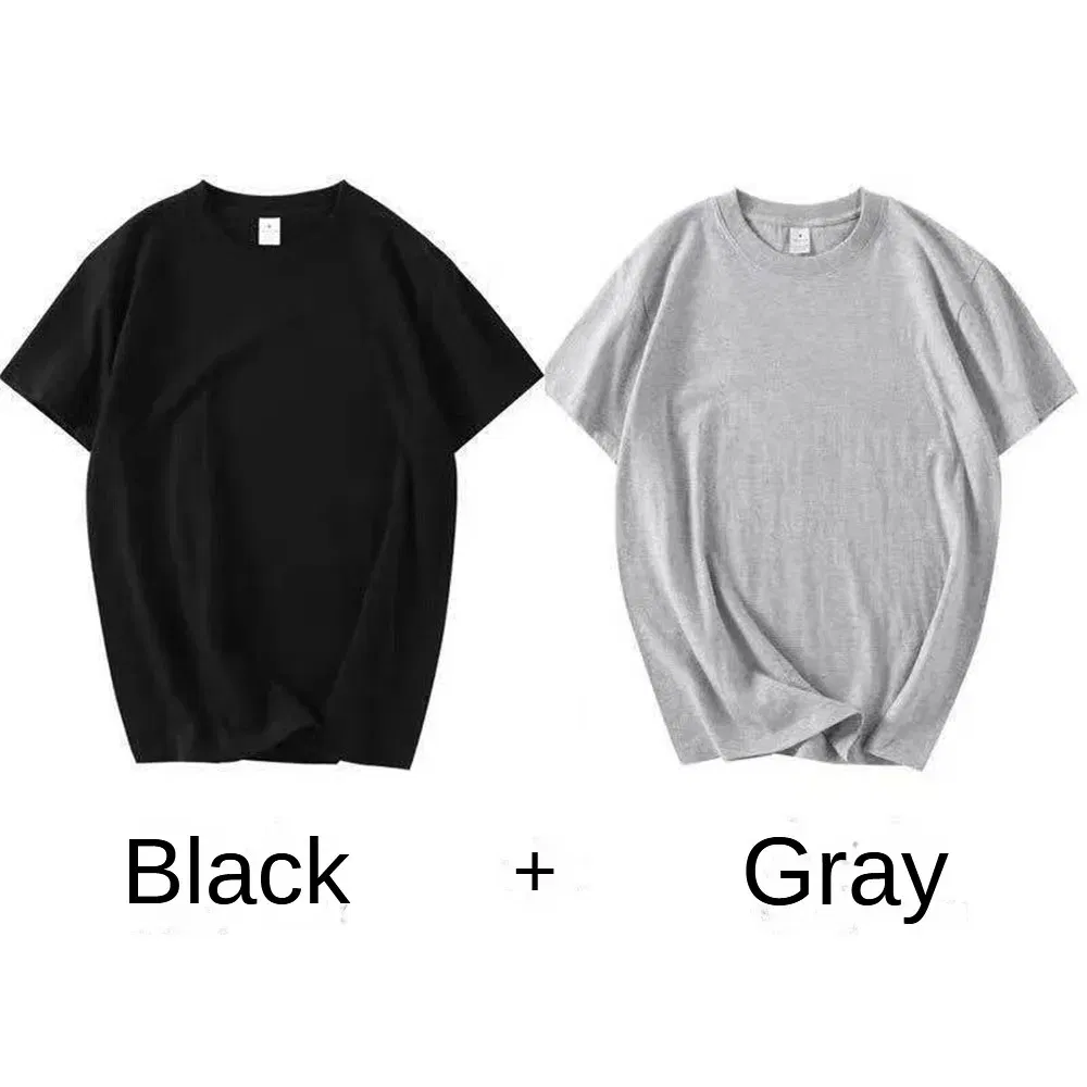 Color: Brown, Size: XL, Sale by Pack: Pack of 2 - 2PCS 100% Cotton Solid T Shirts Men's and Women's Short Sleeve White Tees Casual Breathable Loose Round Neck T-shirt Couple Tops