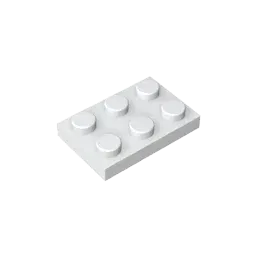 Color: Trans-black - Gobricks GDS-510 Plate 2 x 3 compatible with lego 3021 pieces of children's DIY building block Particles Plate DIY