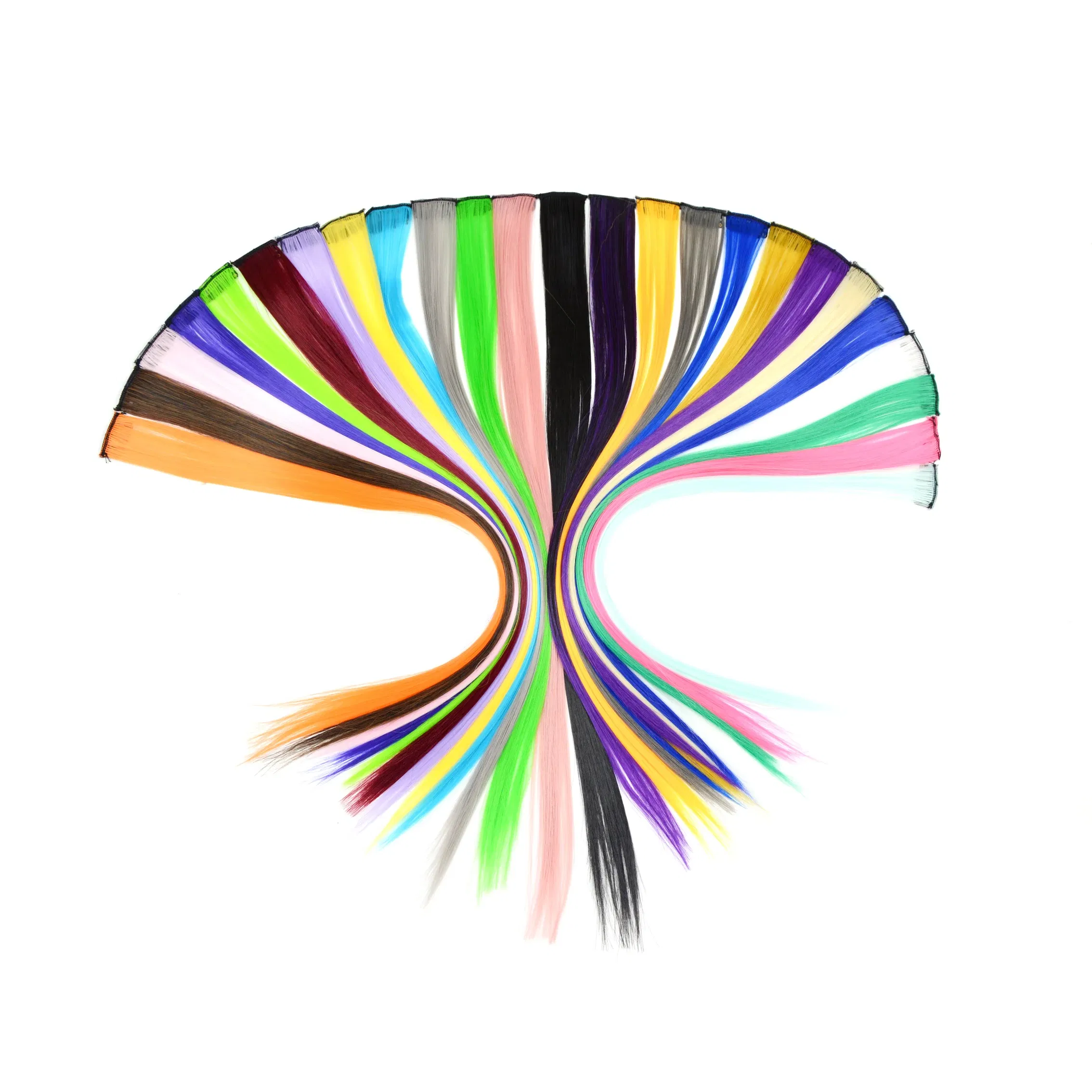 Color: T1B/33, Stretched Length: 22inches - Synthetic Clip-in Hair Extensions 22" Long Colorful Straight Hair Pieces Synthetic Hairpieces for Daily Festival Party