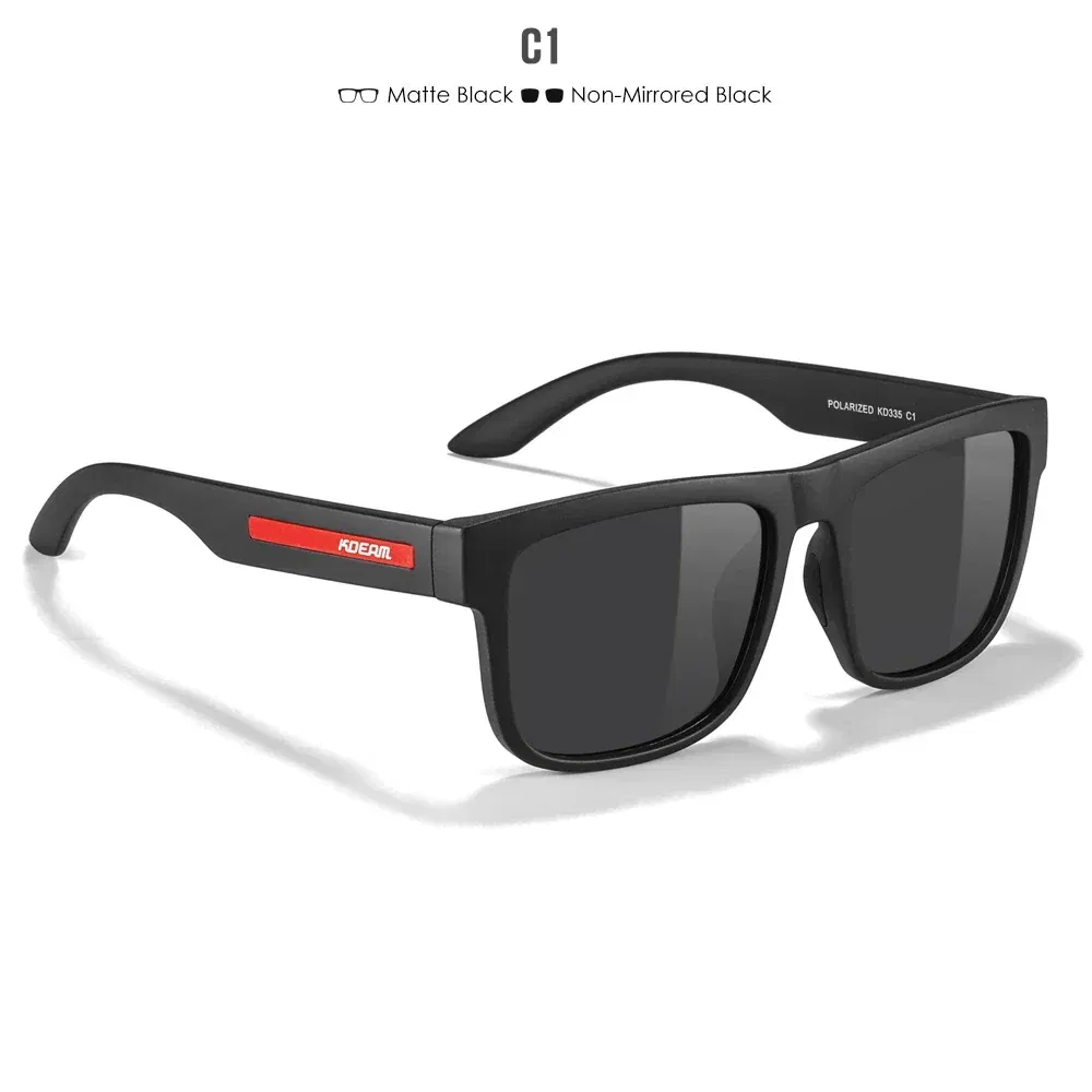 Lenses Color: green, Frame Color: WHITE - 2024 KDEAM New Polarized Sunglasses For Men White Frame UV400 Protection Lens Black Driving Sun Glasses Fishing Eyewear
