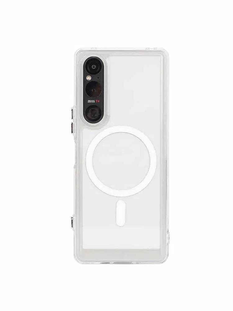Color: Clear, Material: ABS - Magnetic Luxury Matte Translucent Armor Shockproof Case For Sony Xperia 1V Sony Xperia 1VI For Magsafe Wireless Charge Cover