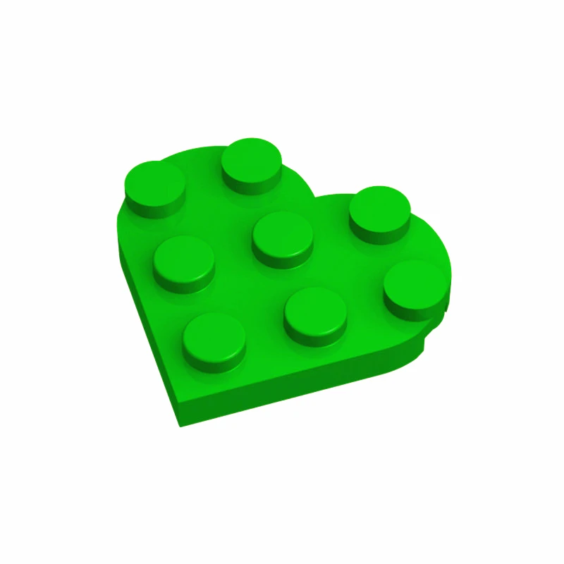 Color: RED - 39613 Round 3 x 3 Heart Bricks Collections Bulk Modular GBC Toys For Technical MOC DIY Buildings? Blocks Compatible
