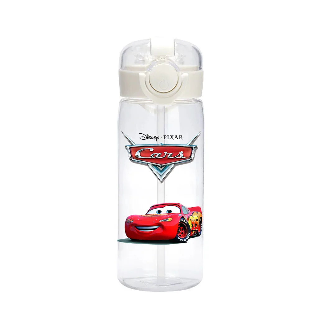 Color: black - 400ml Disney Cars Animation Movie Children Cartoon Portable Outdoor Camping Sports Fitness Water Cup Lightning McQueen Sally