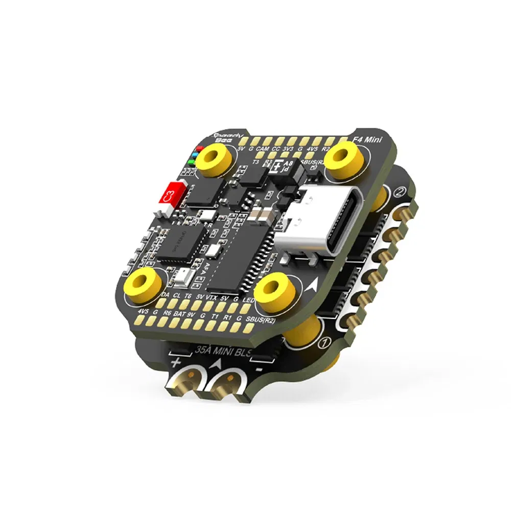 Color: WHITE - SpeedyBee F405 Mini Stack Flight Controller FC BLS 35A V2 3-6S 20x20 4-in-1 ESC Dual BECs for RC FPV Racing Drone