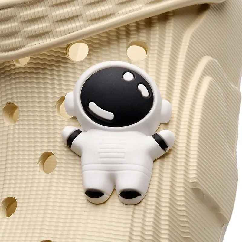 Shoe Size: 33, Color: Beige - 2024 New Fashion Women Slippers DIY Astronaut Spaceman Button Slides Non-slip Flat Sandals Beach Slippers Plus Size Women Shoes