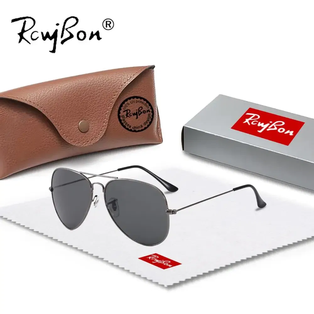 Lenses Color: green, Frame Color: Red - Classic Retro Pilot Polarized Sunglasses Men Luxury Metal Black Aviation Sun Glasses Male Fashion Driving Vacation Shades UV400