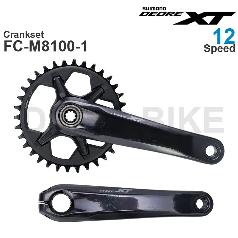 Color: Red, Crank Length: 170mm, Ships From: CHINA - SHIMANO DEORE XT M8100 12 Speed Crankset FC-M8100-1 FC-M8120-1 30T 32T 34T 170mm 175mm Original parts or with DELIC Chainring