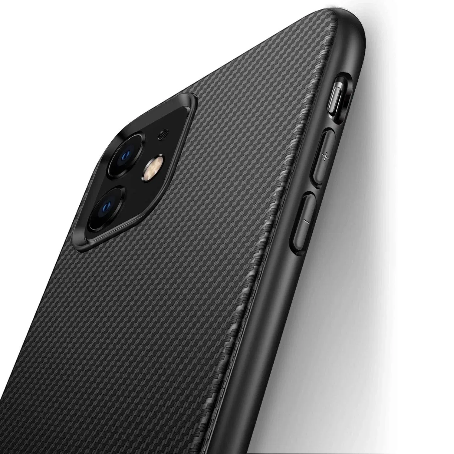 Color: black, Material: Artificial Leather - Luxury Carbon Fiber Silicone Case for iPhone 13 11 12 14 15 16Pro Max XSMAX XR XS X SE 5 6 6S 7 8 14Plus Protective Soft Cover
