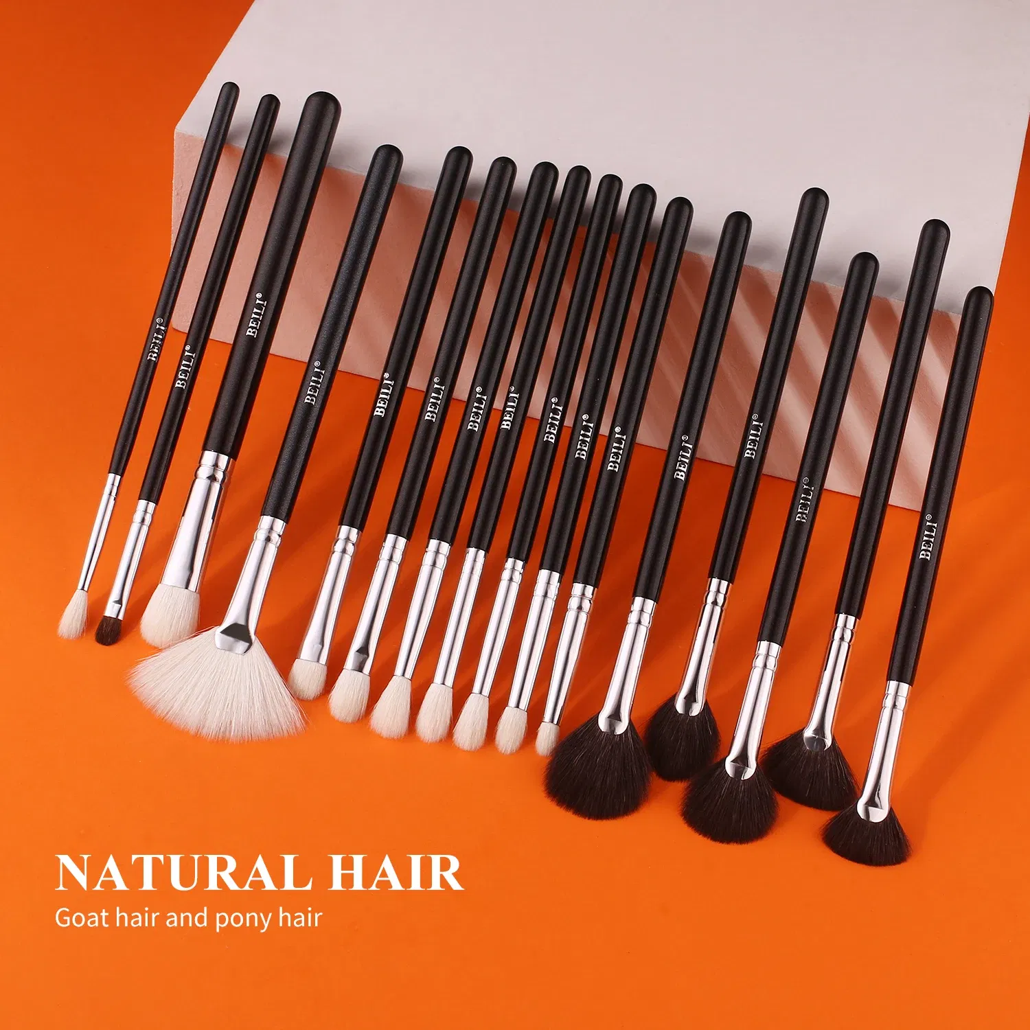 Handle Color: GRAY, Ships From: United States - BEILI Makeup Brush Set with Holder 30-42Pcs Professional Foundation Powder Blush Eyeshadow Blending Brushes Kit Make Up Tools