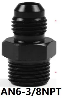 Color: Orange - Aluminum Straight Adapter Oil Cooler Fitting AN6 An10 To 1/2 3/8 1/4 Npt M10 M12 M14*1.5,an8 To M12*1.5 AN10-AN12